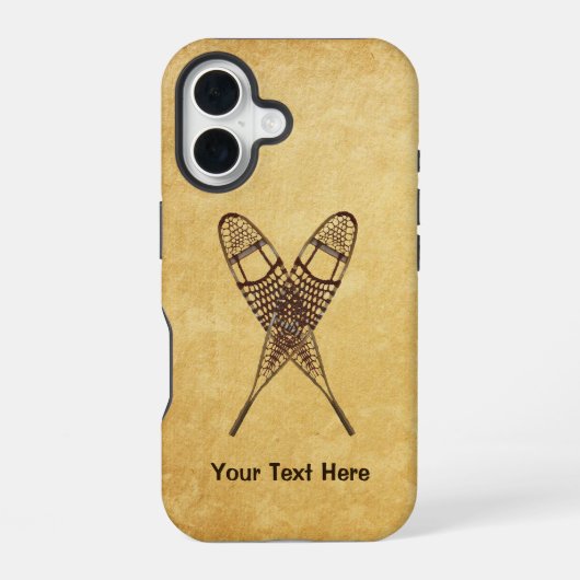 Schneeschuhe iPhone 16 Hülle (Rückseite)