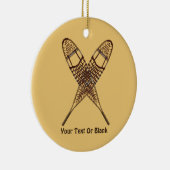 Schneeschuhe Keramik Ornament (Rechts)