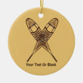 Schneeschuhe Keramik Ornament (Vorne)