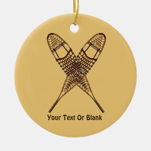 Schneeschuhe Keramik Ornament (Vorne)