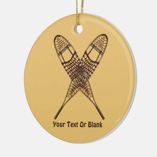 Schneeschuhe Keramik Ornament (Links)