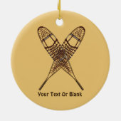 Schneeschuhe Keramik Ornament (Hinten)