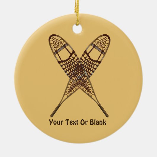 Schneeschuhe Keramik Ornament (Hinten)