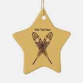 Schneeschuhe Keramikornament (Rechts)