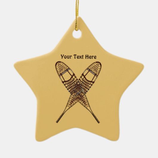 Schneeschuhe Keramikornament (Vorne)