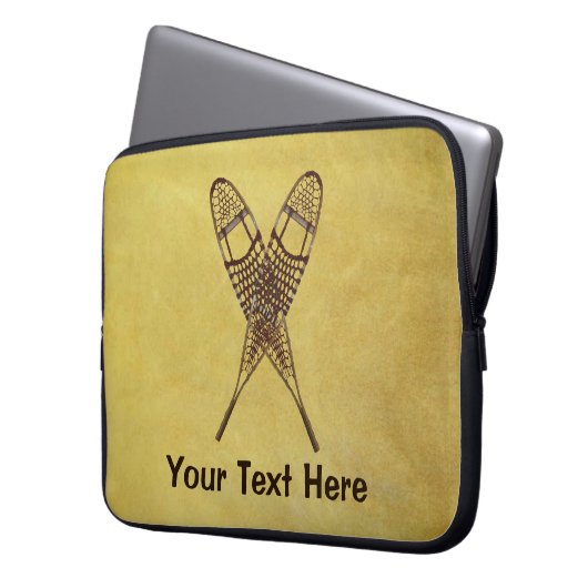 Schneeschuhe Laptopschutzhülle (Vorderseite Links)