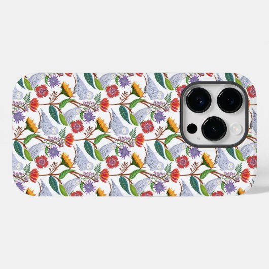 Schneeschuhe mit Tulpen und Sonnenblumen Case-Mate iPhone Hülle (Rückseite (Horizontal))