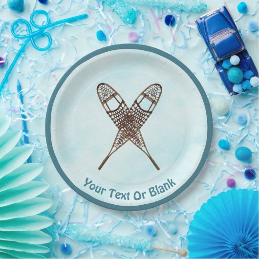 Schneeschuhe Pappteller (Party)