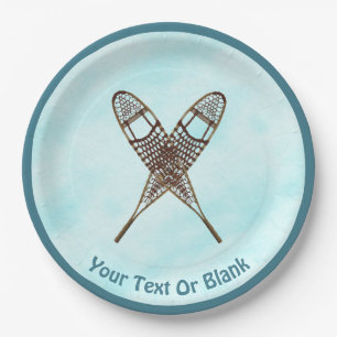 Schneeschuhe Pappteller