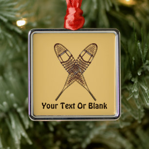 Schneeschuhe Silbernes Ornament