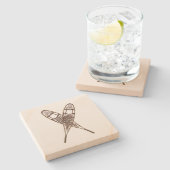 Schneeschuhe Steinuntersetzer (Seitenansicht)