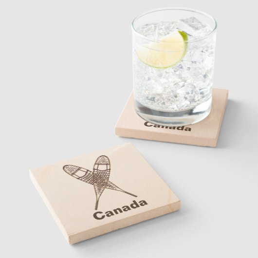 Schneeschuhe Steinuntersetzer (Seitenansicht)