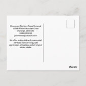 Schneeschuhe Umlade Modernes Unternehmen Postkarte (Rückseite)