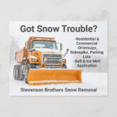 Schneeschuhe Umlade Modernes Unternehmen Postkarte (Vorderseite)