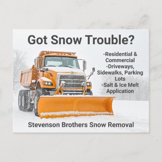 Schneeschuhe Umlade Modernes Unternehmen Postkarte (Vorderseite)