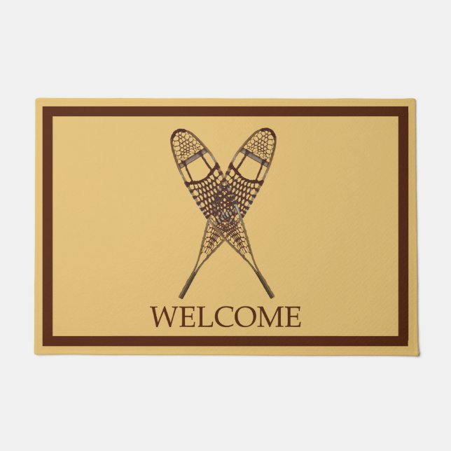 Schneeschuhe - Willkommen Fußmatte (Vorderseite)