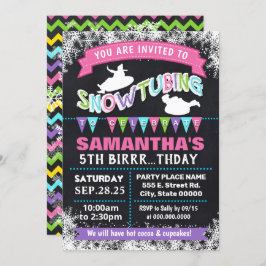Schneeschuhen Geburtstag rosa Party Bash Einladung
