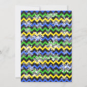 Schneeschuhen Geburtstagsfeier in Blau Einladung (Rückseite)