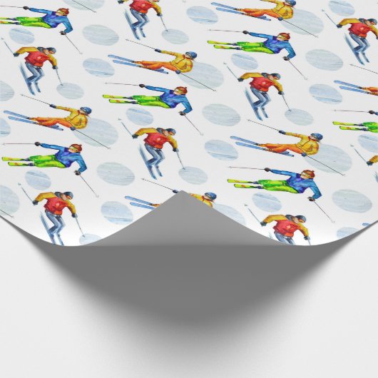 Schneeschuhen Geschenkpapier (Ecke)