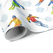 Schneeschuhen Geschenkpapier (Rolleneckpunkt)