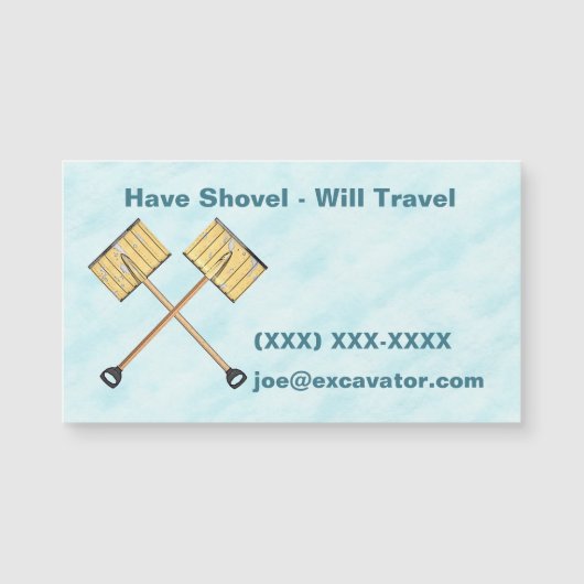 Schneeschuhen Magnetkarte (Vorderseite)