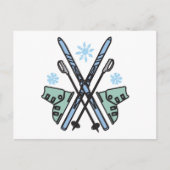 Schneeschuhen Postkarte (Vorderseite)