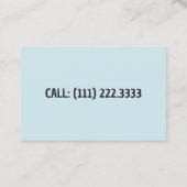 Schneeschuhen Visitenkarte (Rückseite)