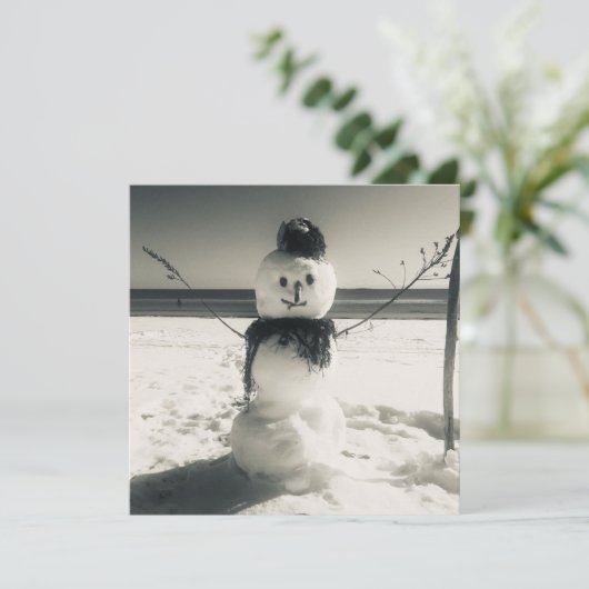 Schneeschuhfahrer Einladung (Stehend Vorderseite)