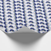 Schneeschuhfahrer Geschenkpapier (Ecke)