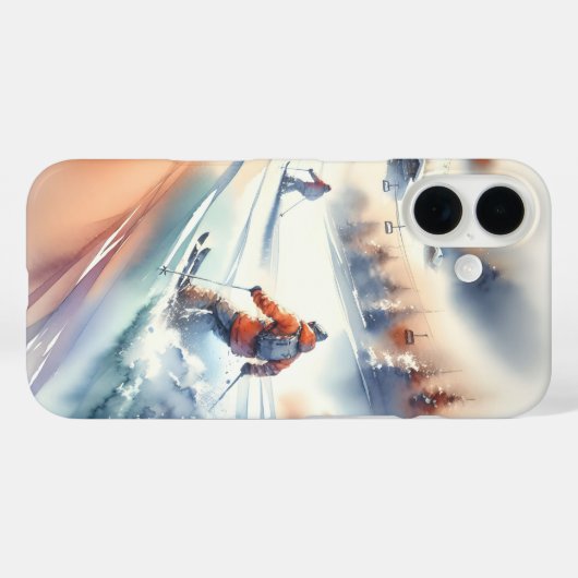 Schneeschuhfahrer im Wasser Case-Mate iPhone Hülle (Rückseite (Horizontal))