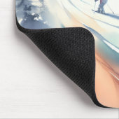 Schneeschuhfahrer im Wasser Mousepad (Ecke)