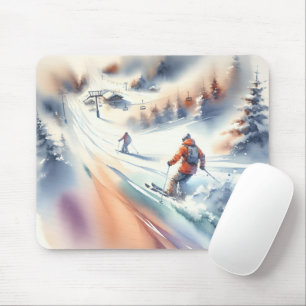 Schneeschuhfahrer im Wasser Mousepad