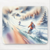 Schneeschuhfahrer im Wasser Mousepad (Vorne)