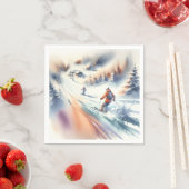 Schneeschuhfahrer im Wasser Serviette (Beispiel)