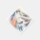 Schneeschuhfahrer im Wasser Serviette (Ecke)