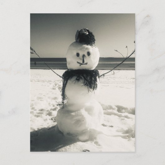 Schneeschuhfahrer Postkarte (Vorderseite)