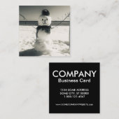 Schneeschuhfahrer Quadratische Visitenkarte (Vorne/Hinten)