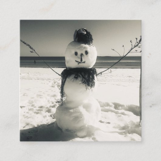 Schneeschuhfahrer Quadratische Visitenkarte (Vorderseite)