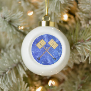 Schneeschuhgeschäft Keramik Kugel-Ornament