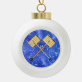 Schneeschuhgeschäft Keramik Kugel-Ornament (Vorderseite)
