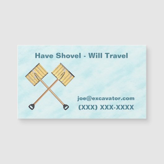 Schneeschuhgeschäft Magnetkarte (Vorderseite)