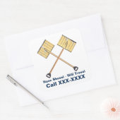 Schneeschuhgeschäft Quadratischer Aufkleber (Umschlag)