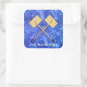 Schneeschuhgeschäft Quadratischer Aufkleber (Tasche)