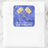 Schneeschuhgeschäft Quadratischer Aufkleber (Tasche)