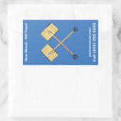 Schneeschuhgeschäft Rechteckiger Aufkleber (Tasche)