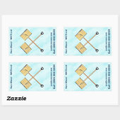 Schneeschuhgeschäft Rechteckiger Aufkleber (Blatt)