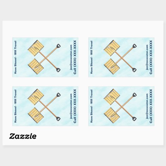 Schneeschuhgeschäft Rechteckiger Aufkleber (Blatt)