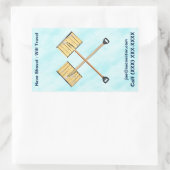 Schneeschuhgeschäft Rechteckiger Aufkleber (Tasche)