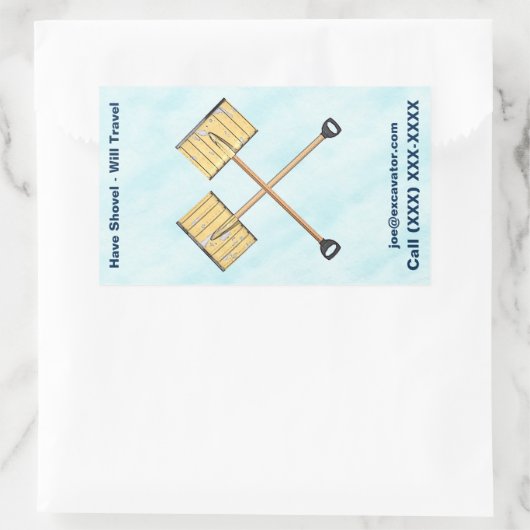 Schneeschuhgeschäft Rechteckiger Aufkleber (Tasche)