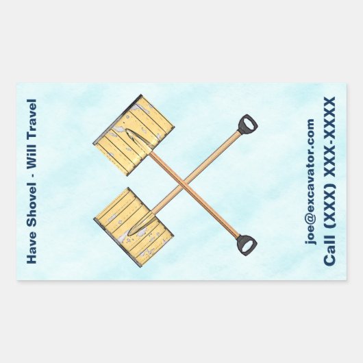 Schneeschuhgeschäft Rechteckiger Aufkleber (Vorderseite)